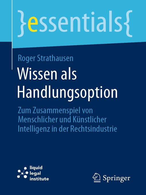 Title details for Wissen als Handlungsoption by Roger Strathausen - Available